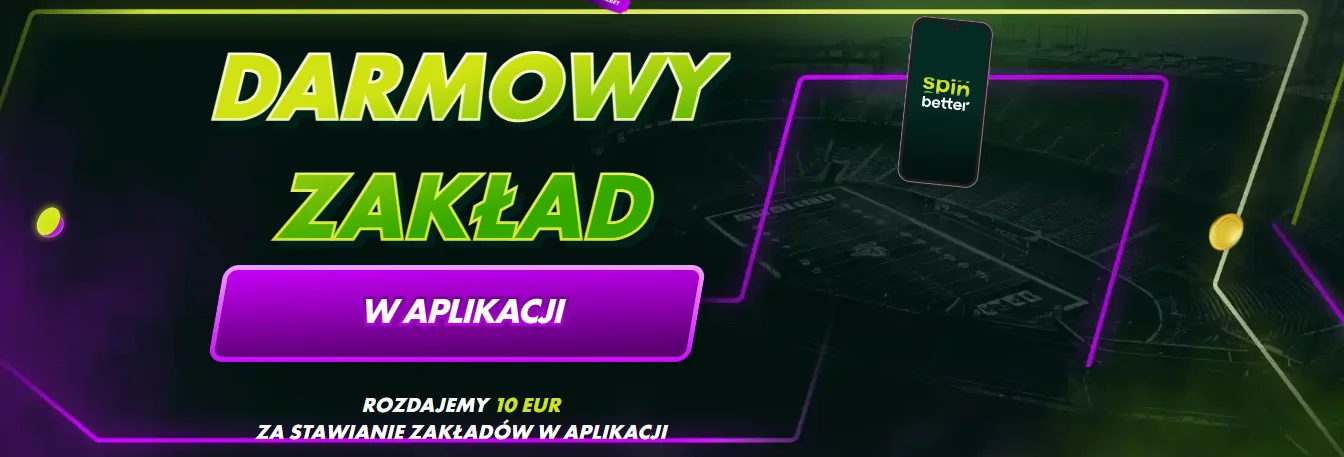 Darmowy zaklad SpinBetter w aplikacji mobilnej
