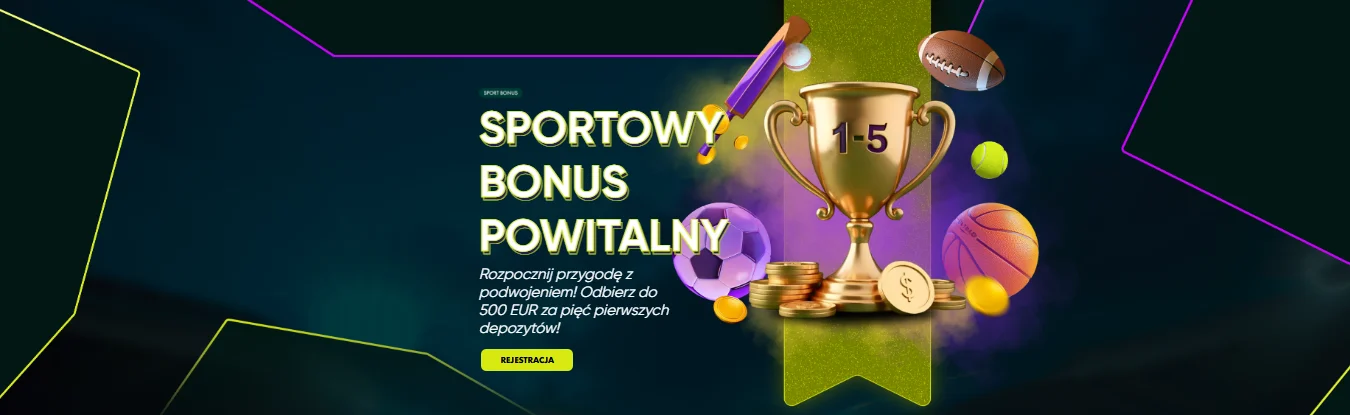 Sportowy bonus powitalny SpinBetter do 500 EUR